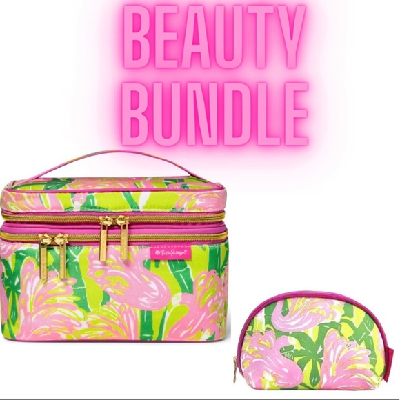 Lilly Pulitzer for Target Flamingo Makeup Bag Set